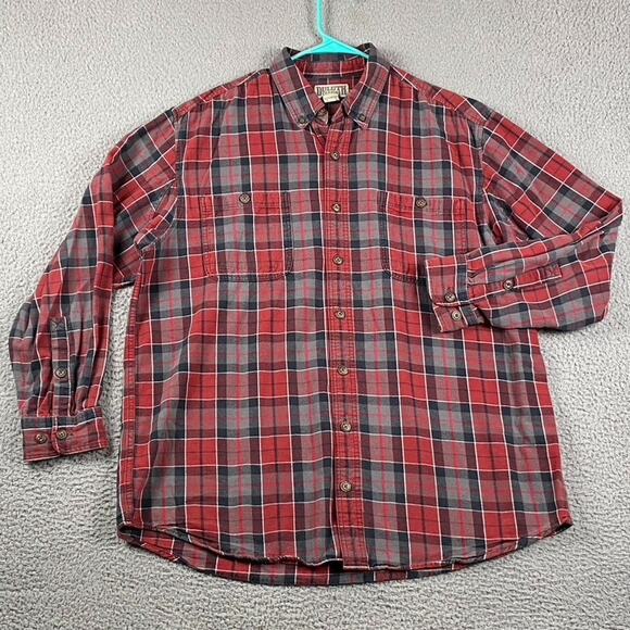 Duluth Trading Co Flannel Shirt Men's XLT Red Plaid Workwear Outdoors Cabincore - Picture 1 of 7
